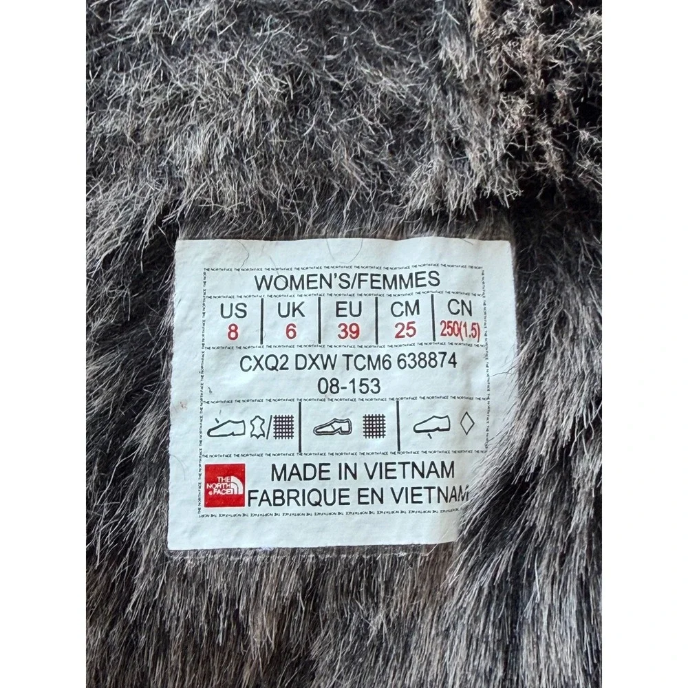 The North Face Shellista Women's Winter Boots Black Fur Lined US 8 EU 39
